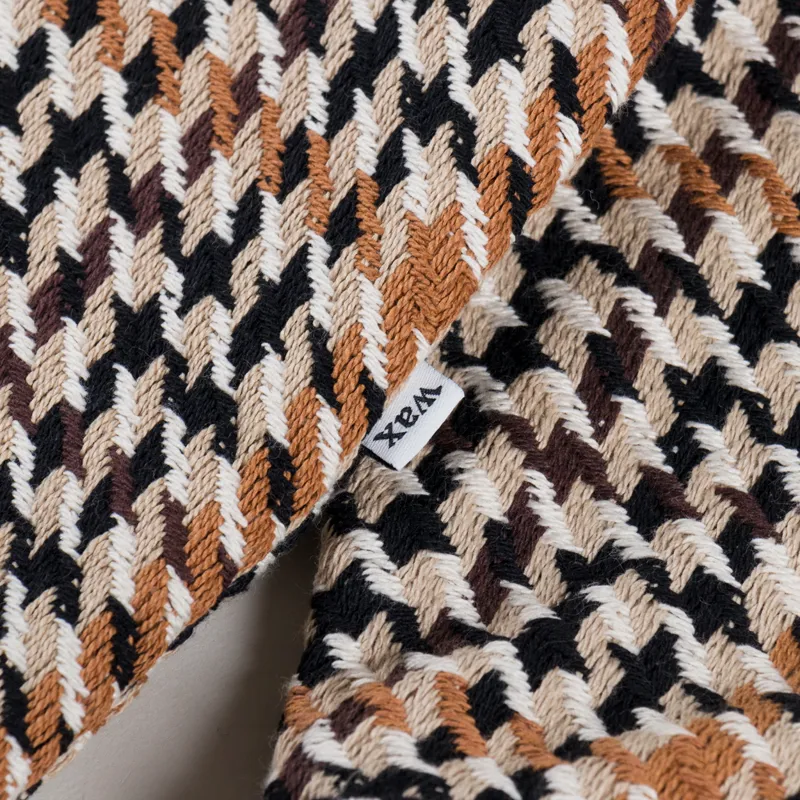 Wax London Whiting Overshirt Houndstooth Weave Natural-5