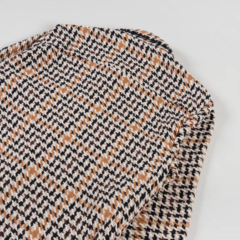 Wax London Whiting Overshirt Houndstooth Weave Natural-3