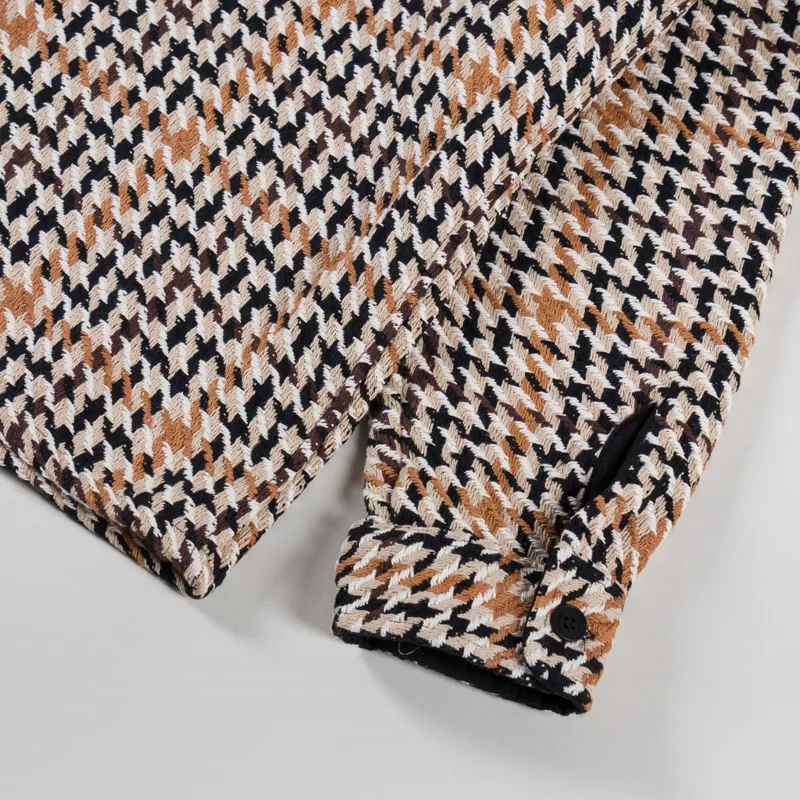 Wax London Whiting Overshirt Houndstooth Weave Natural-9