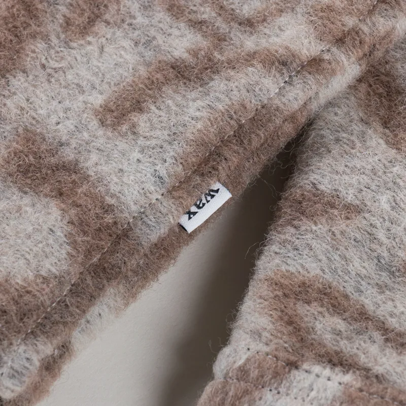 Wax London Whiting Overshirt Squiggle Fleece Ecru-8