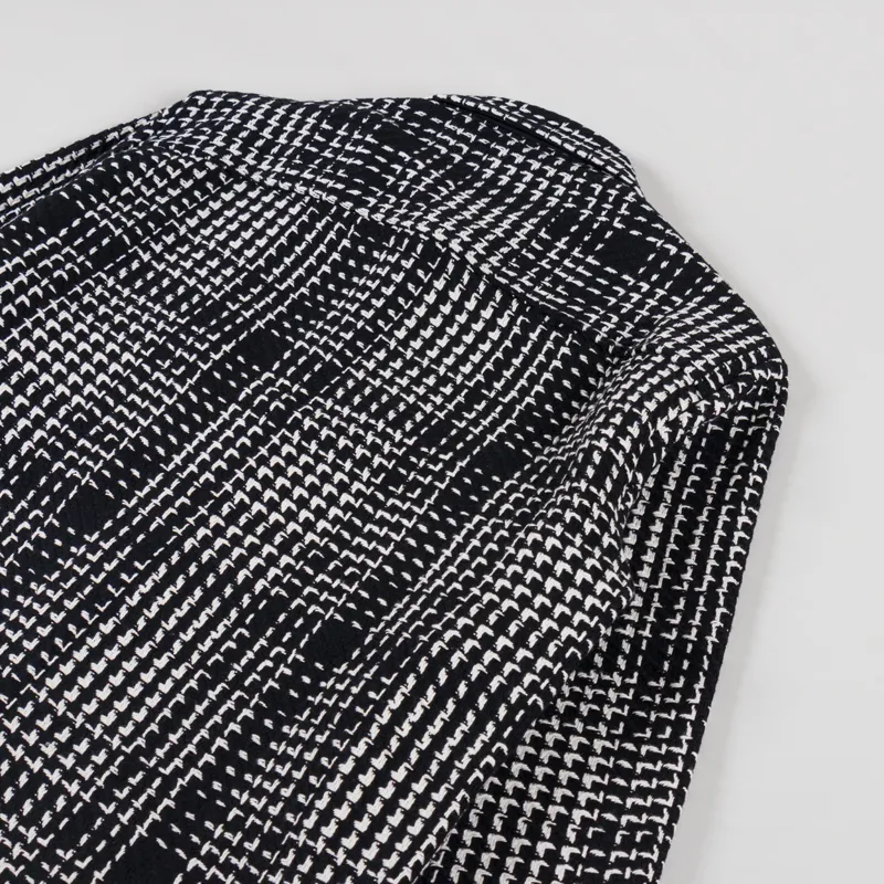 Wax London Mens Whiting Long Sleeve Overshirt Twin Weave Black