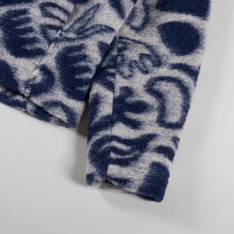 Wax London Cozi Fleece Jacket Ecru Navy Squiggle-6