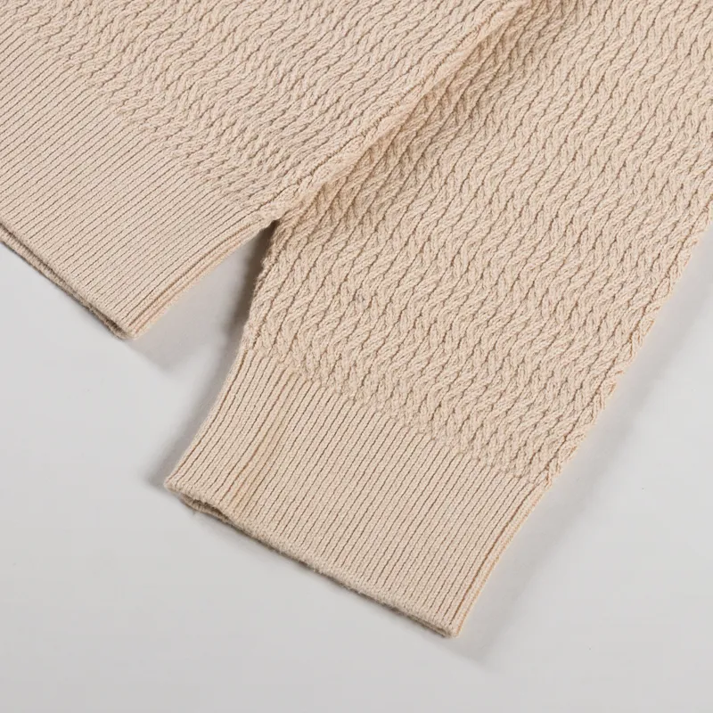 Wax London Tristan Mini Cable Stitch Shirt Sand-6