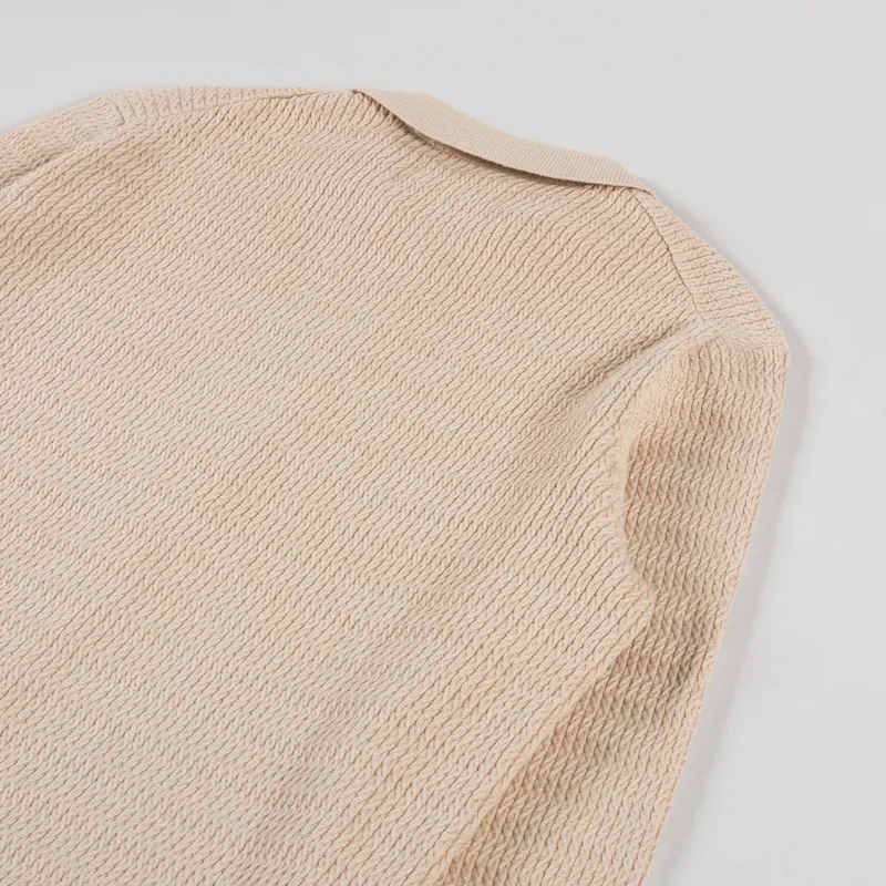 Wax London Tristan Mini Cable Stitch Shirt Sand-3