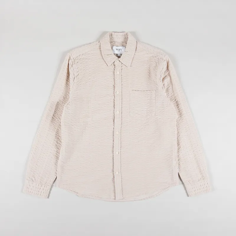 Wax London Shelly Shirt Seersucker Cord Stone
