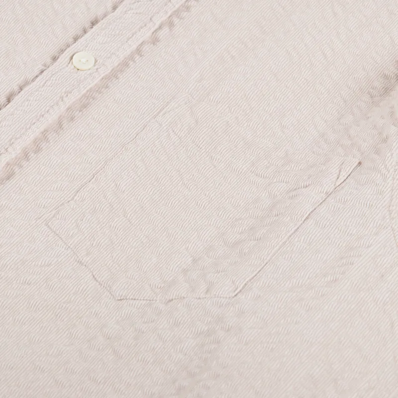 Wax London Shelly Shirt Seersucker Cord Stone-5