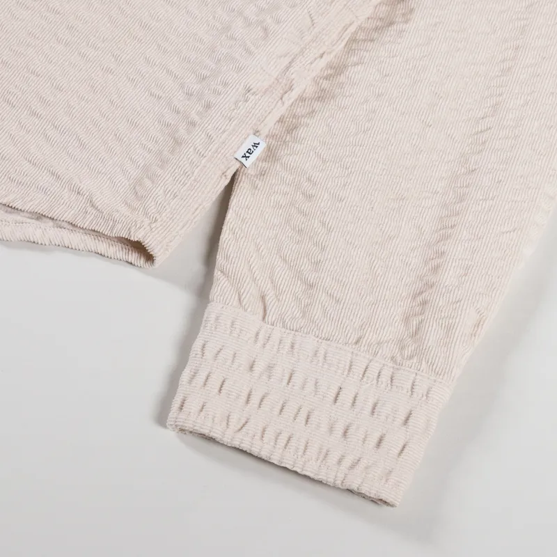 Wax London Shelly Shirt Seersucker Cord Stone-7