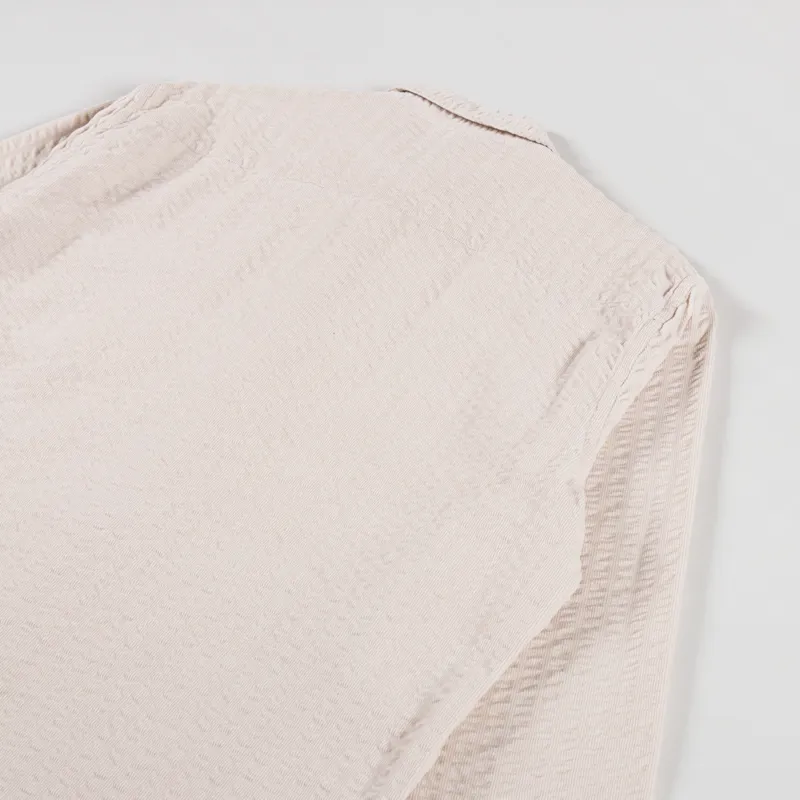 Wax London Shelly Shirt Seersucker Cord Stone-3