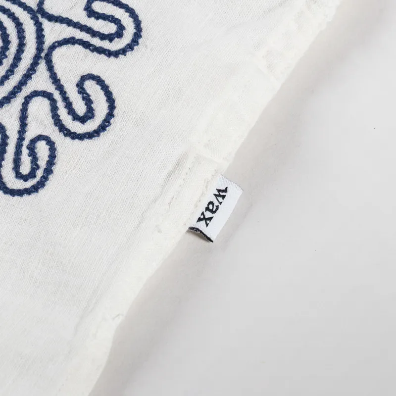 Wax London Didcot Shirt Doodle Embroidered Ecru-6