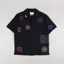 Wax London Didcot Shirt Doodle Embroidered Navy
