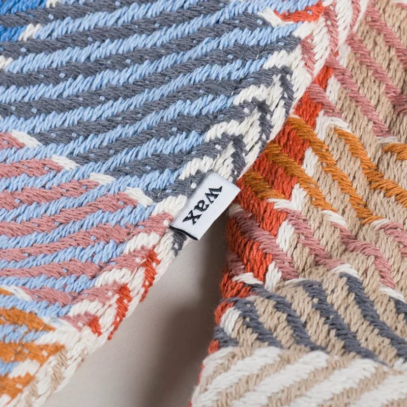 Wax London Whiting Overshirt Pike Check Blue Orange-5