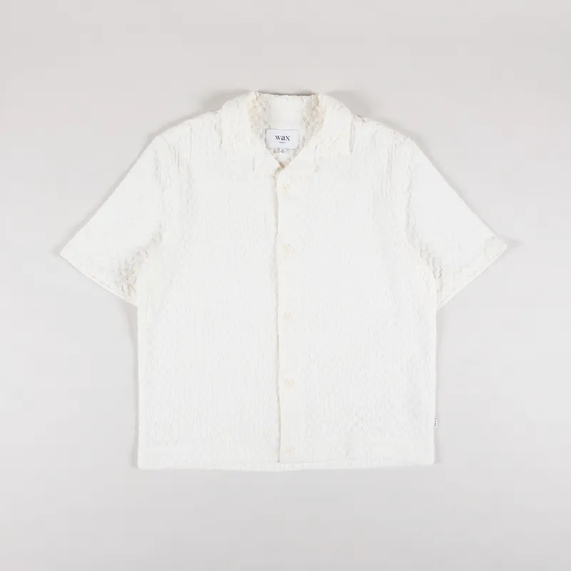 Wax London Lido Shirt Dobby Cotton Weave Ecru