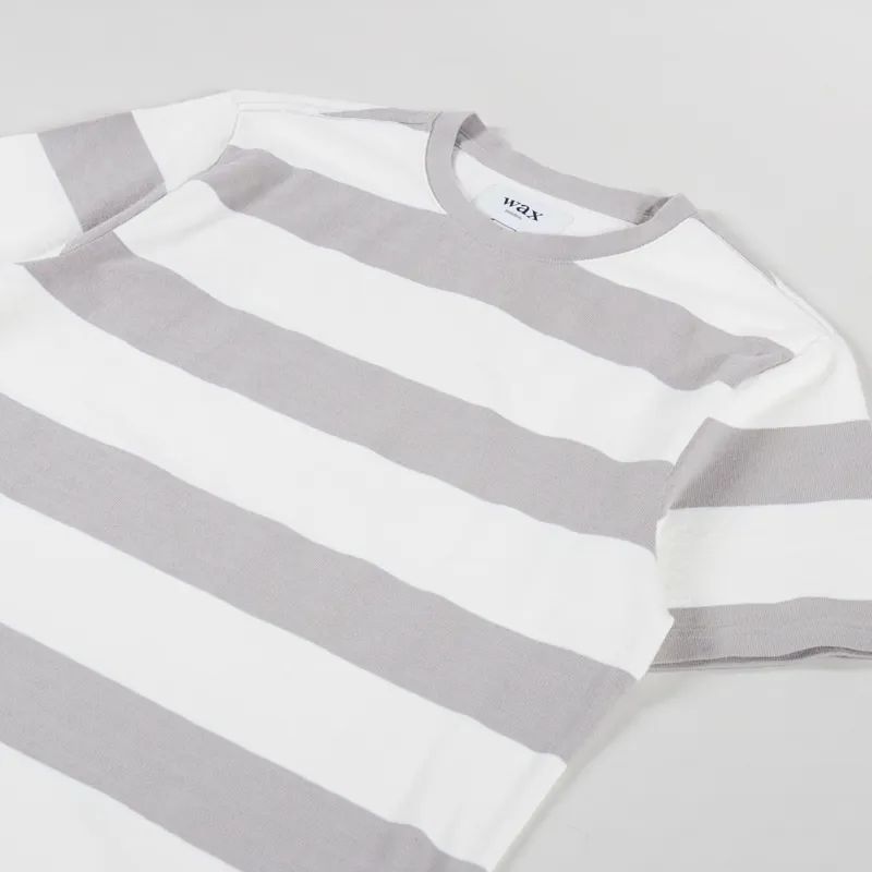 Wax London Striped Dean T Shirt Clay Ecru-1