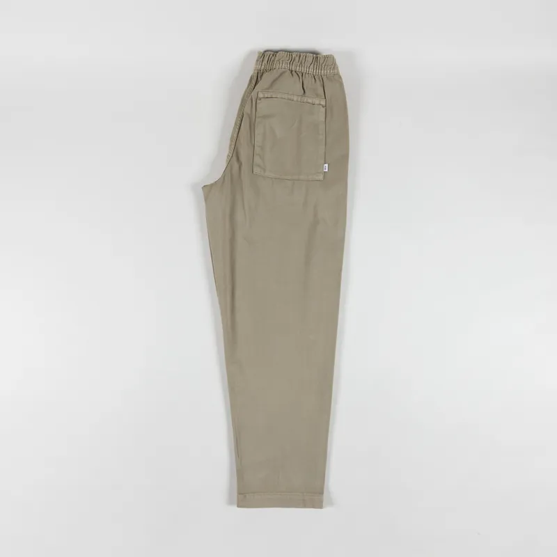 Wax London Kurt Trousers Light Khaki Organic Cotton Twill-2