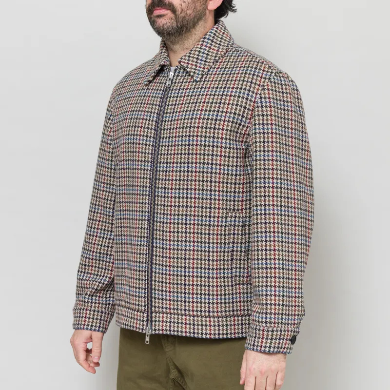 Wax London Heath Jacket Houndstooth Check Natural-1