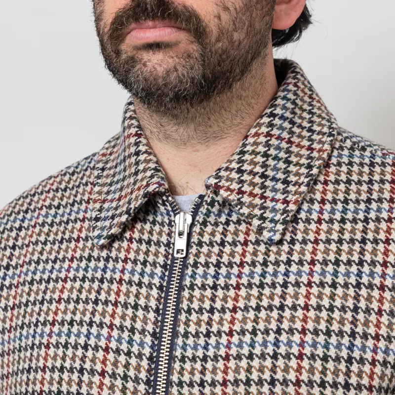 Wax London Heath Jacket Houndstooth Check Natural-5