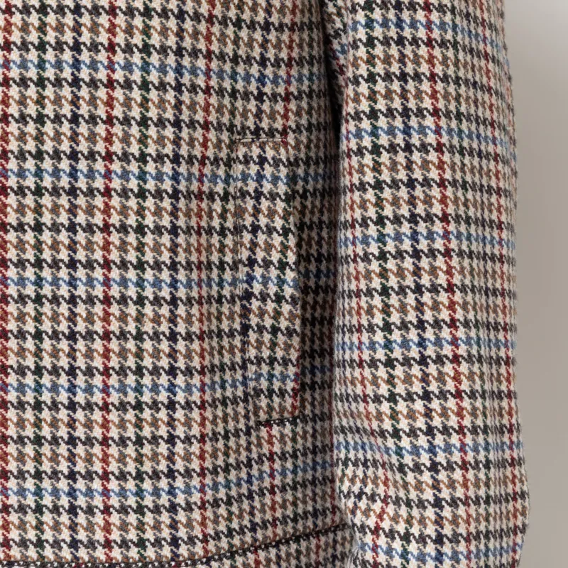 Wax London Heath Jacket Houndstooth Check Natural-11