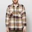 Wax London Whiting Overshirt Natural Brown Pike Check 