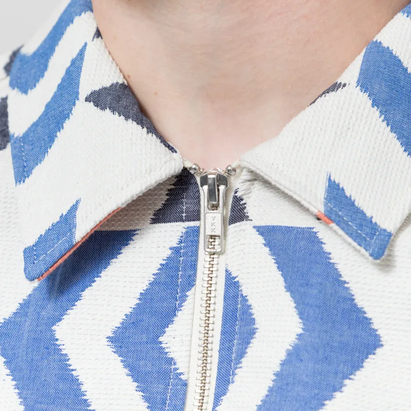 Wax London Park Jacket Ecru Multicolour Aztec Jacquard-4