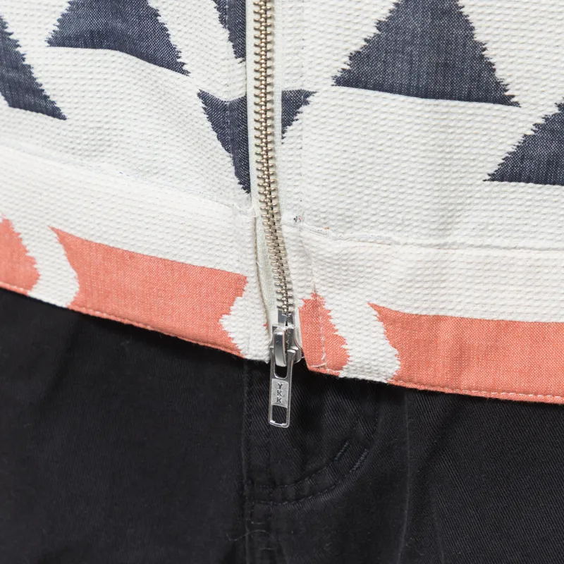 Wax London Park Jacket Ecru Multicolour Aztec Jacquard-6