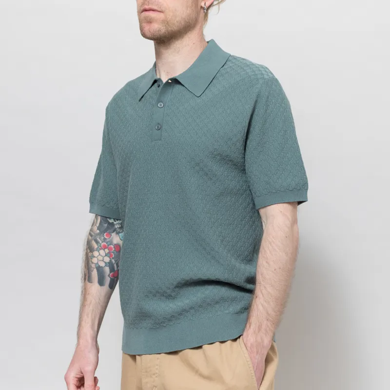 Wax London Naples Polo Sea Green-2
