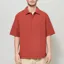 Wax London Keats Shirt Rust Cotton Seersucker