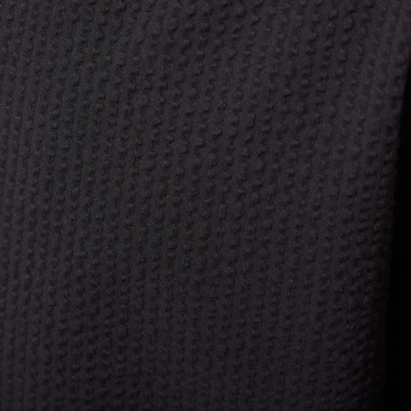 Wax London Keats Shirt Black Cotton Seersucker-5