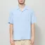 Wax London Didcot Shirt Pale Blue Washed Linen
