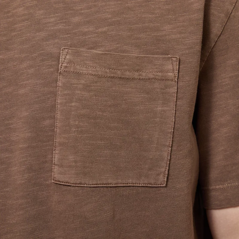 Wax London Dean Pocket T Shirt Brown-4