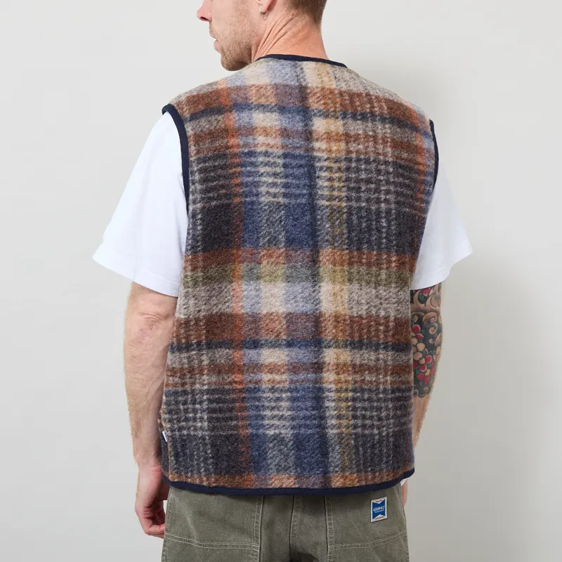 Wax London Gower Gilet Oatmeal Multi Ari Wool Blend-2