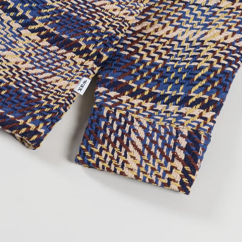 Wax London Whiting Overshirt Blue Multi Grain Check-8
