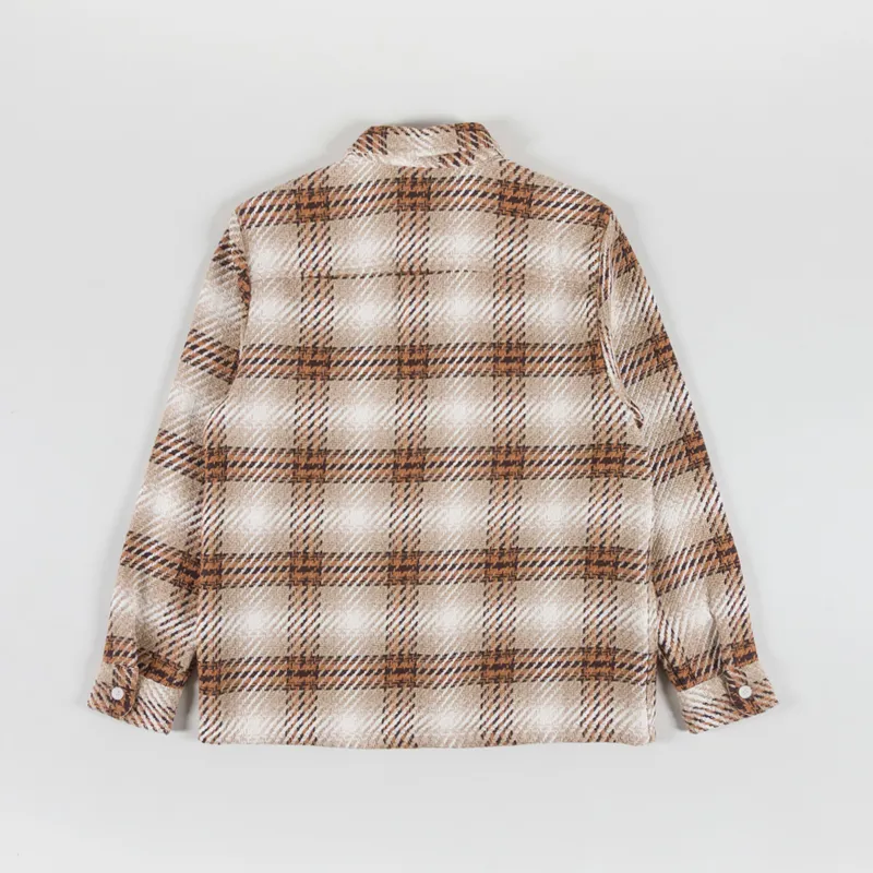 Wax London Whiting Overshirt Natural Ecru Overlap Check-1