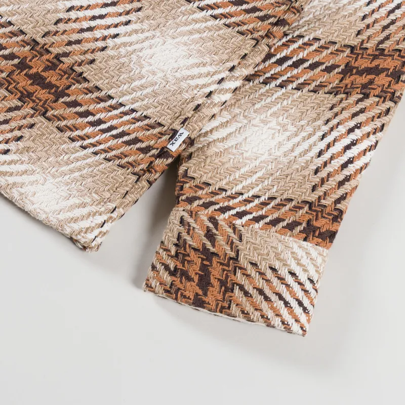 Wax London Whiting Overshirt Natural Ecru Overlap Check-8