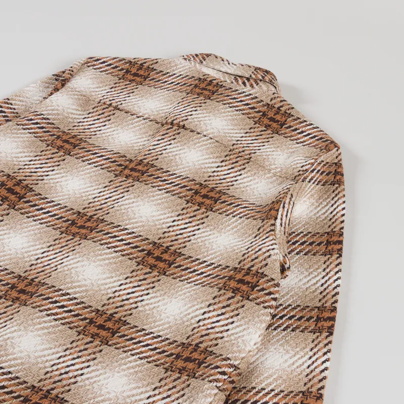 Wax London Whiting Overshirt Natural Ecru Overlap Check-3