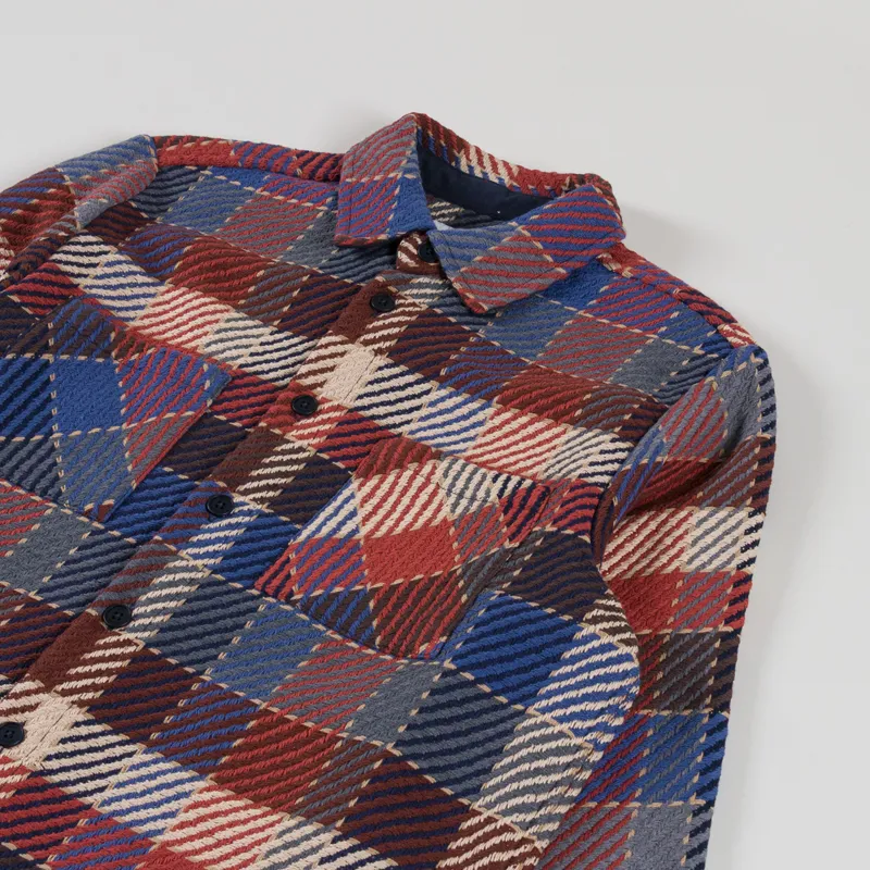Wax London Whiting Overshirt Rust Multi-2