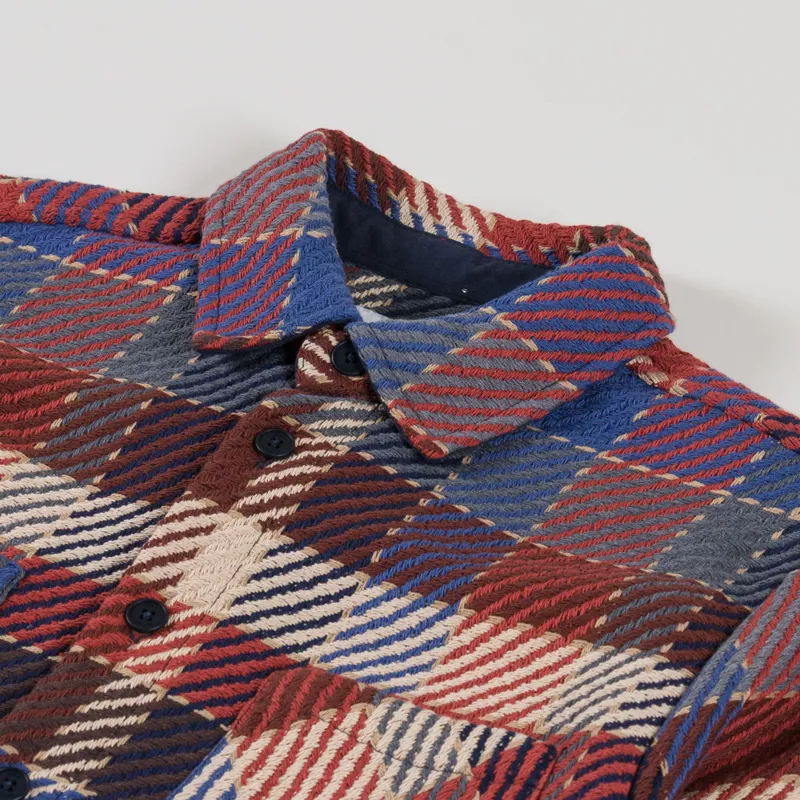 Wax London Whiting Overshirt Rust Multi-4