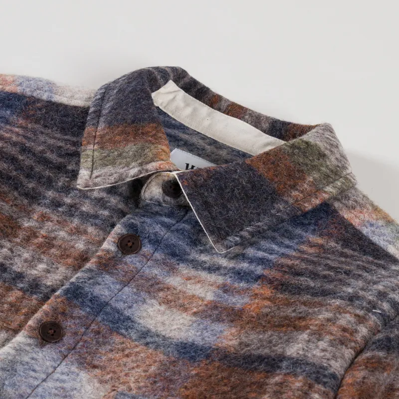 Wax London Whiting Overshirt Oatmeal Multi Ari Wool Blend-4