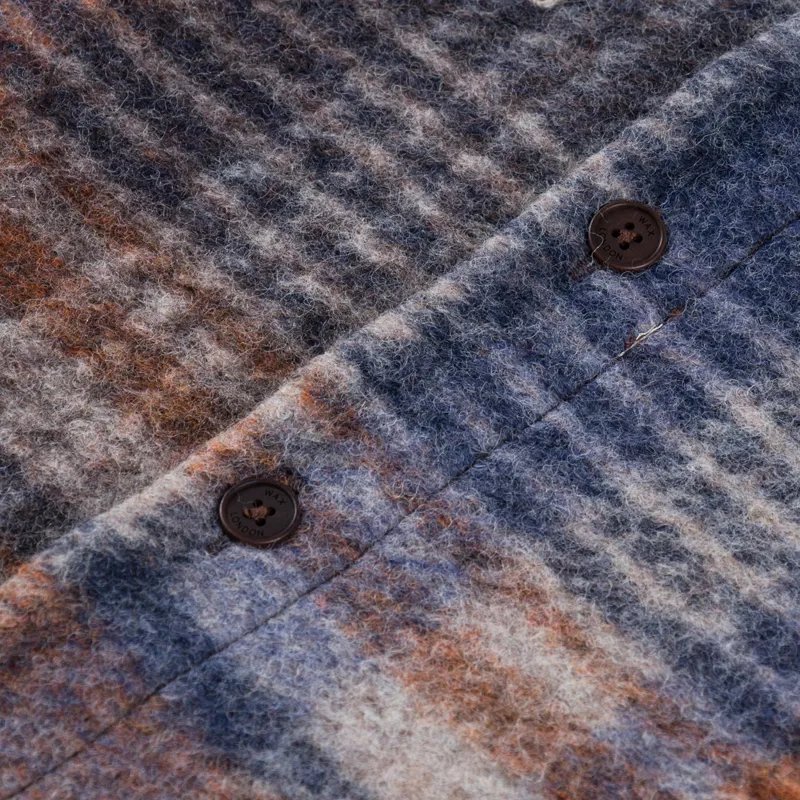 Wax London Whiting Overshirt Oatmeal Multi Ari Wool Blend-6