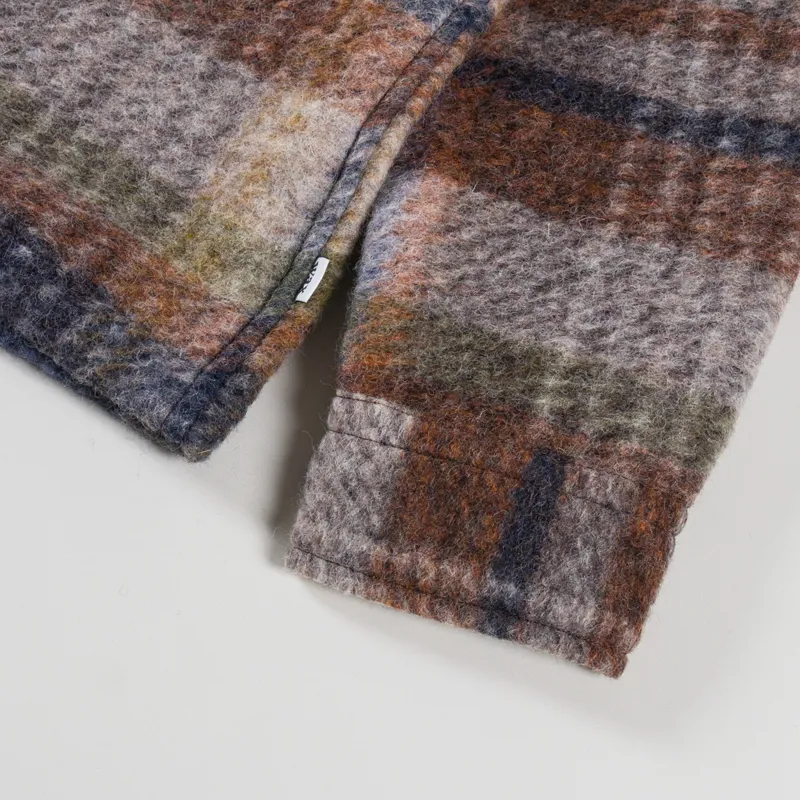 Wax London Whiting Overshirt Oatmeal Multi Ari Wool Blend-7
