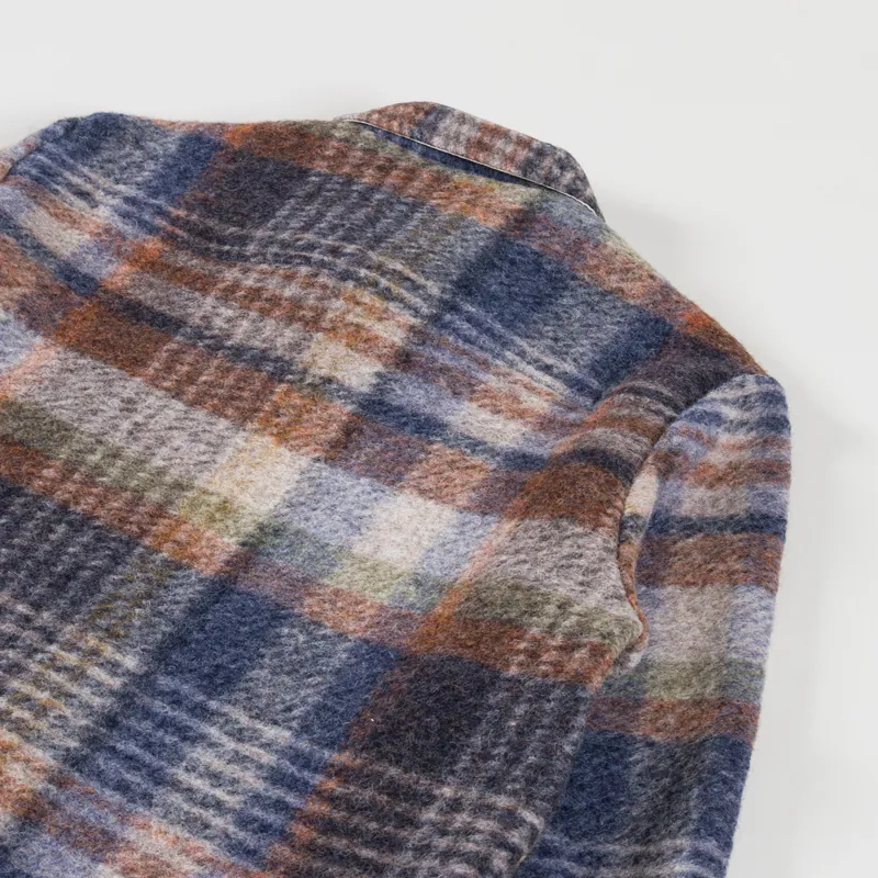 Wax London Whiting Overshirt Oatmeal Multi Ari Wool Blend-3