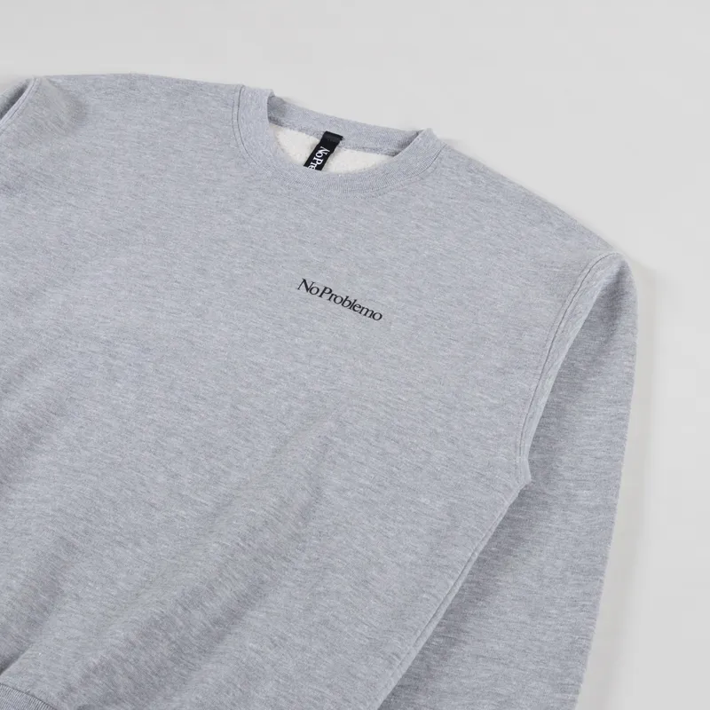 No Problemo Mini Problemo Sweatshirt Grey Marl-2