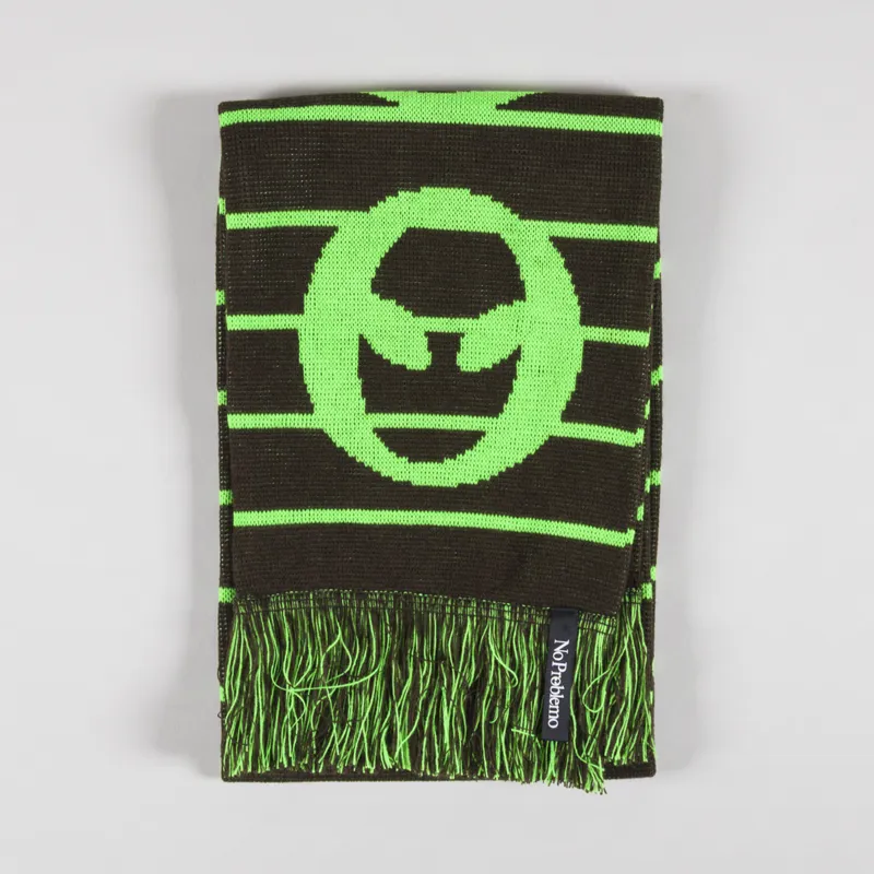 No Problemo Striped Scarf Olive-1