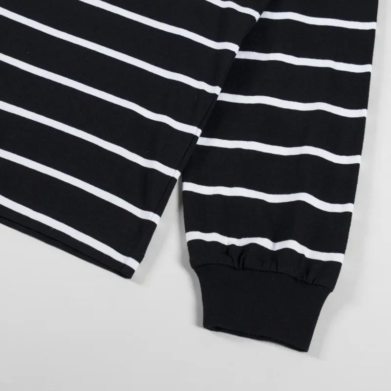 No Problemo Mini Problemo Striped Long Sleeve T Shirt Black-7