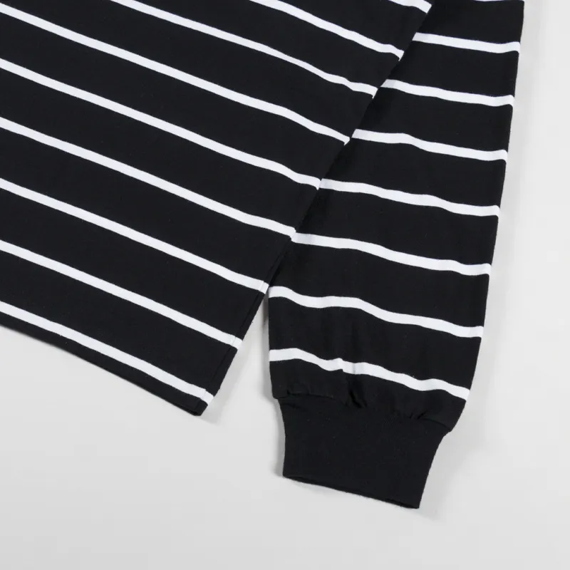 No Problemo Mini Problemo Striped Long Sleeve T Shirt Black-8