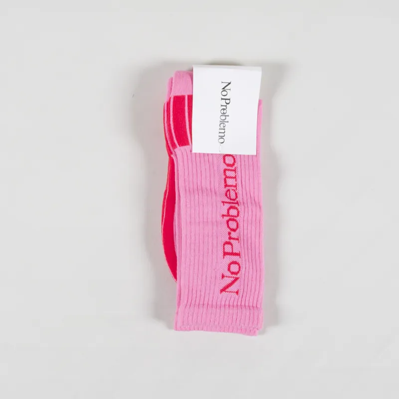 No Problemo Socks Pink