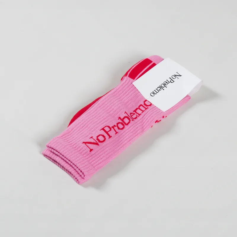 No Problemo Socks Pink-2