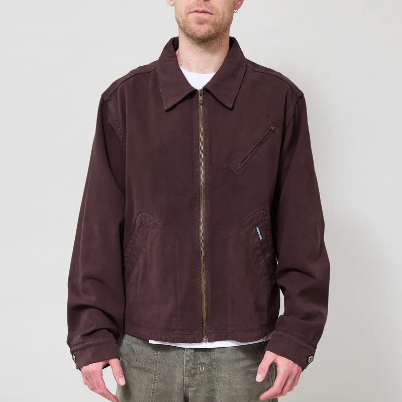 Dubbleware Crop Mechanic Jacket Chocolate Plum