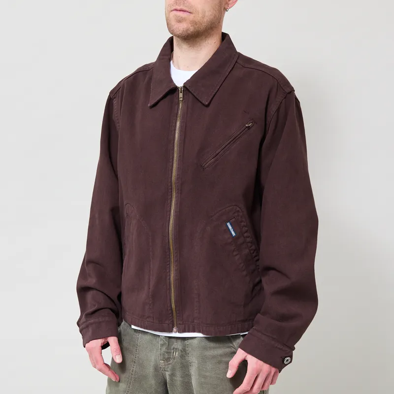Dubbleware Crop Mechanic Jacket Chocolate Plum-1