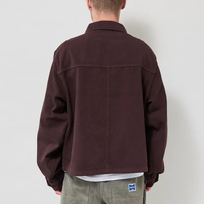 Dubbleware Crop Mechanic Jacket Chocolate Plum-2