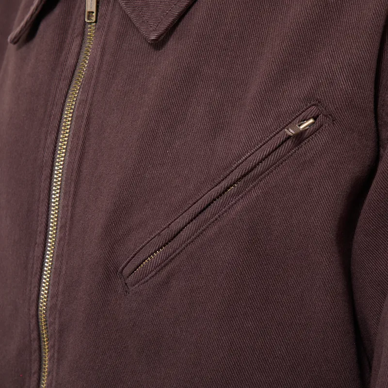 Dubbleware Crop Mechanic Jacket Chocolate Plum-6